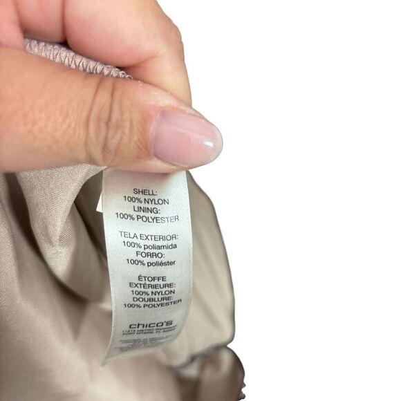 Chicos Black Lace Sheath Dress w/Nude Lining Whimsigoth Sleeveless Size 3 - Picture 9 of 9